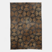 Linge De Cuisine Ventilateur de cuivre noir Art Déco Graphisme (Vertical)