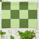 Linge De Cuisine Vérificateurs vert foncé et vert clair (Plié)