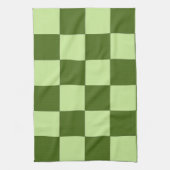 Linge De Cuisine Vérificateurs vert foncé et vert clair (Vertical)