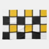 Linge De Cuisine Vérification de la couche noire et jaune (Horizontal)