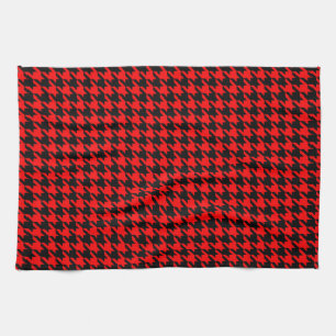 Linge De Cuisine Vérification de la position de base rouge et noire