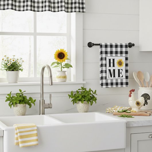 Linge De Cuisine Vérification de tournesol "Maison" de Buffalo  