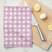 Linge De Cuisine Vérifications Magenta (Quart Plié)