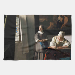 Linge De Cuisine Vermeer - Lady Écrire une lettre avec sa bonne