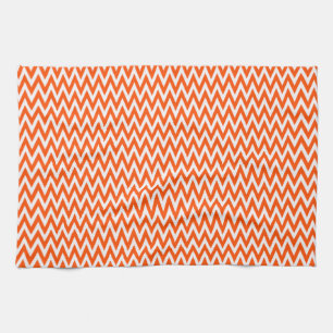 Linge De Cuisine Vermillion Elegant Chevron Design