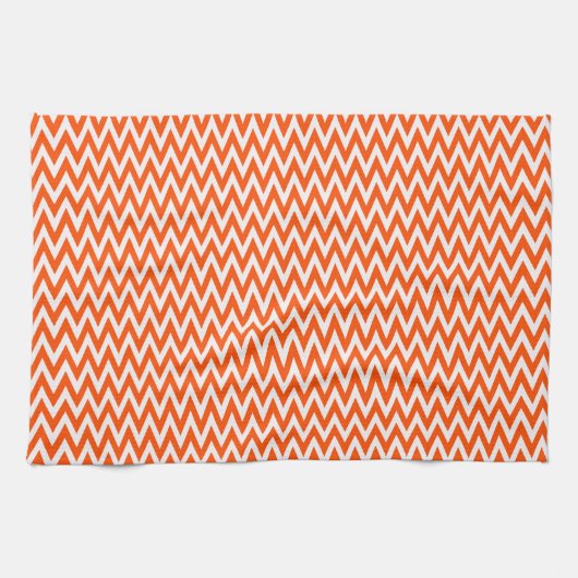 Linge De Cuisine Vermillion Elegant Chevron Design (Horizontal)