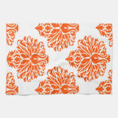 Linge De Cuisine Vermillion Elegant Damask (Horizontal)