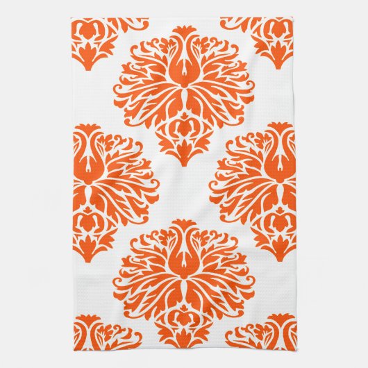 Linge De Cuisine Vermillion Elegant Damask (Vertical)