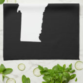 Linge De Cuisine Vermont en blanc et noir (Plié)