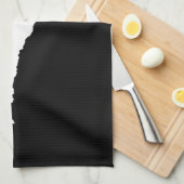 Linge De Cuisine Vermont en blanc et noir (Quart Plié)