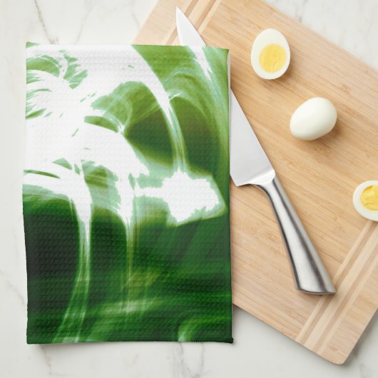 Linge De Cuisine "Vert artistique " (Quart Plié)