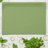 Linge De Cuisine Vert Asperge Uni (Plié)
