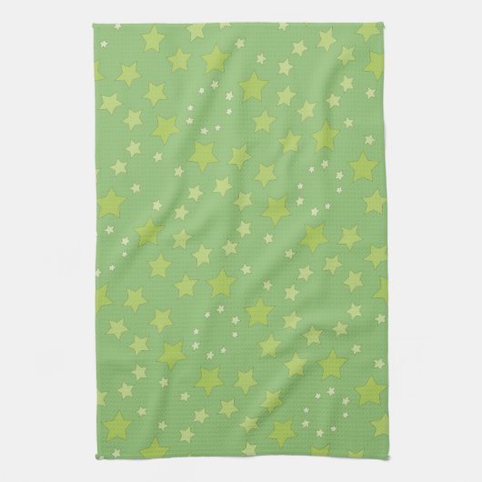 Linge De Cuisine Vert Avec Étoiles (Vertical)