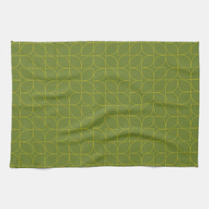 Linge De Cuisine Vert, cool, tendance, abstraction foliaire ludique