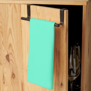 Linge De Cuisine Vert cyan néon solide