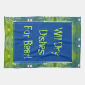 Linge De Cuisine Vert et Bleu Moderne (Horizontal)