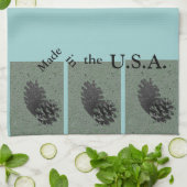 Linge De Cuisine Vert et fait aux Etats-Unis (Plié)