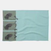 Linge De Cuisine Vert et fait aux Etats-Unis (Horizontal)