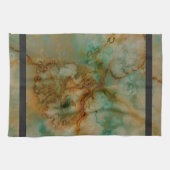 Linge De Cuisine Vert et marbre d'or (Horizontal)