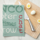 Linge De Cuisine Vert et rouge de vacances d'amis de matrices de (Quart Plié)