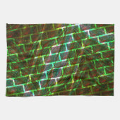 Linge De Cuisine Vert et taché, rayures et effet de mur (Horizontal)