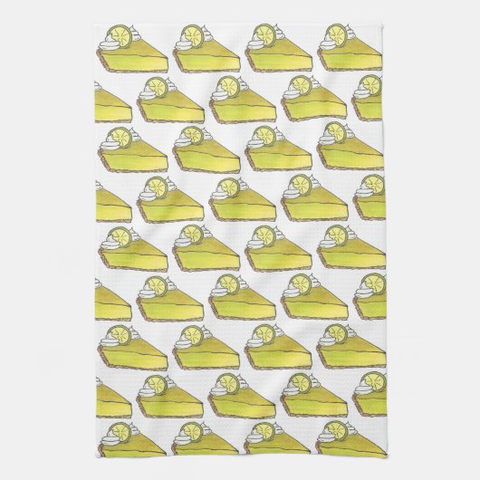 Linge De Cuisine Vert Floride clé Lime Pie Slice Foin (Vertical)