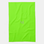Linge De Cuisine vert fluorescent - ajouter du monogramme (Vertical)