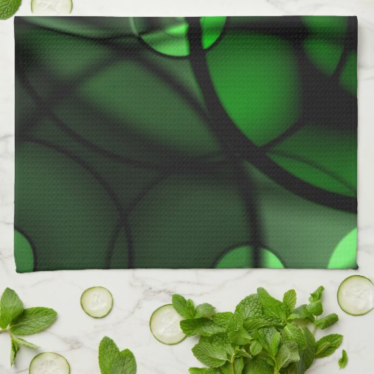 Linge De Cuisine Vert forestier (Plié)