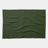 Linge De Cuisine Vert forestier profond solide (Horizontal)