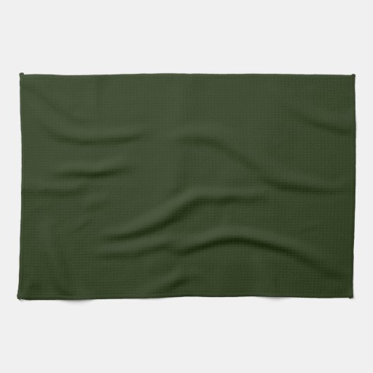 Linge De Cuisine Vert forestier profond solide (Horizontal)