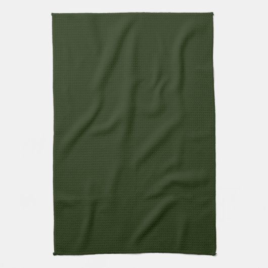 Linge De Cuisine Vert forestier profond solide (Vertical)