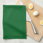 Linge De Cuisine Vert forêt foncé uni moderne (Quart Plié)