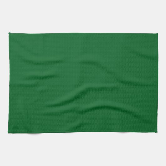 Linge De Cuisine Vert forêt foncé uni moderne (Horizontal)