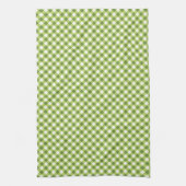 Linge De Cuisine Vert Gingham Blanc Simple (Vertical)