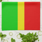 Linge De Cuisine Vert, jaune, et rouge (Plié)