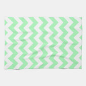 Linge De Cuisine Vert menthe chevron (Horizontal)