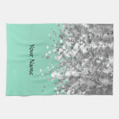 Linge De Cuisine Vert menthe pâle et fausse parties scintillant per (Horizontal)