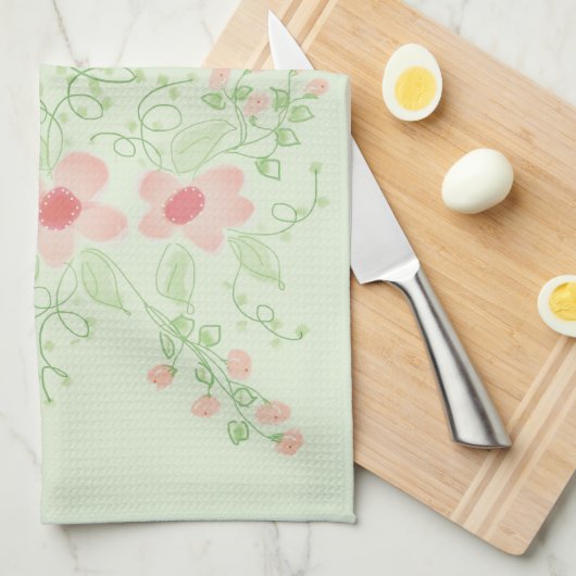 Linge De Cuisine Vert menthe pastel (Quart Plié)
