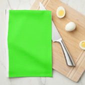 Linge De Cuisine Vert néon avec rayures noires et blanches (Quart Plié)