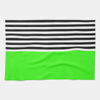Vert néon avec rayures noires et blanches