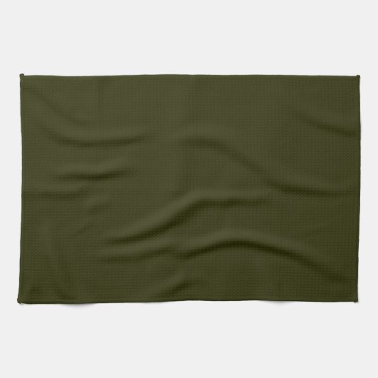 Linge De Cuisine VERT OLIVE SOMBRE (couleur solide) ~ (Horizontal)