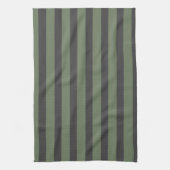 Linge De Cuisine Vert olive tick rayé moderne (Vertical)