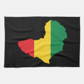 Linge De Cuisine Vert, or et drapeau rouge de l'Afrique (Horizontal)