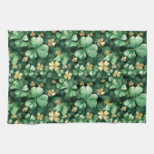 Linge De Cuisine Vert Or Shamrock Fête de la Saint-Patrick (Horizontal)
