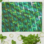 Linge De Cuisine Vert, rayé, grille ou autre brique ? (Plié)