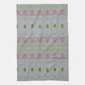 Linge De Cuisine Vert rose (Vertical)