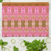 Linge De Cuisine Vert rose et or (Plié)