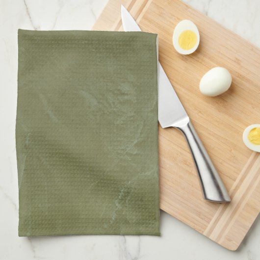 Linge De Cuisine Vert solide (Quart Plié)