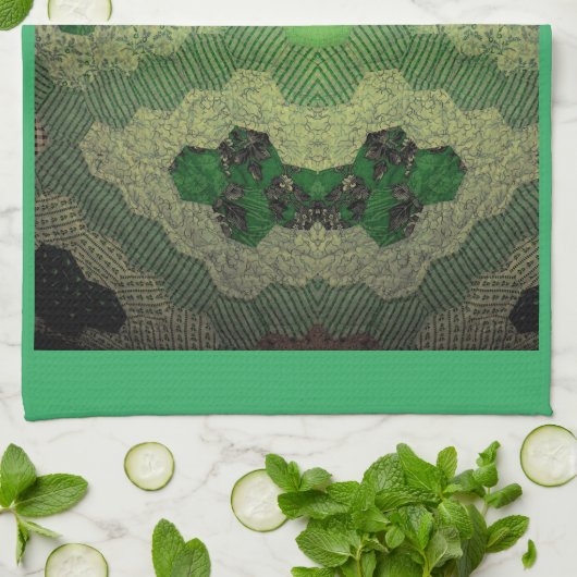 Linge De Cuisine Vert surface (Plié)