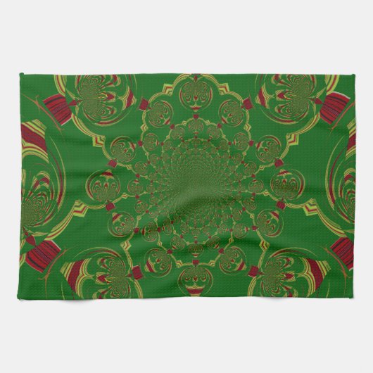 Linge De Cuisine Vert vintage (Horizontal)